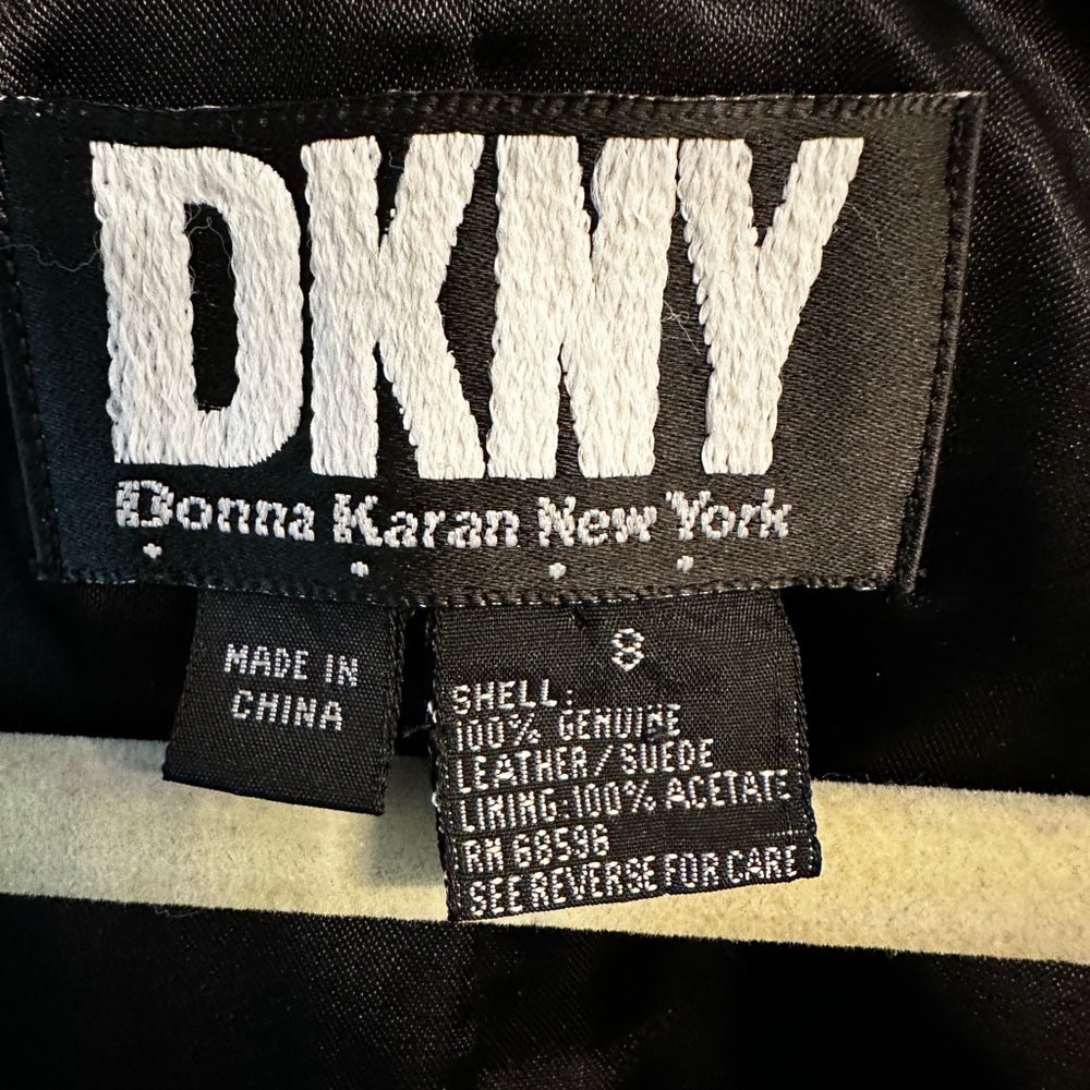 Vintage Dona Karan NY Long Learher Vest - Picture 2 of 4